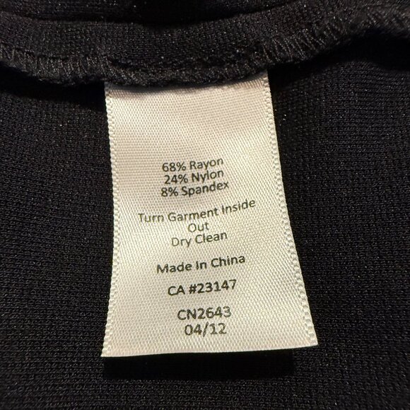 Talbot's Women's black long sleeve pintuck bodice cocktail dress, Size 8 - Picture 6 of 6